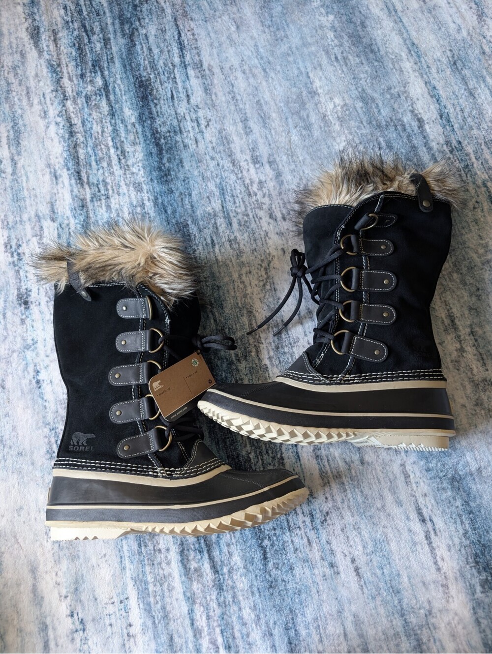 SOREL Joan Of Arctic Boots Womens Size 11  Waterproof Snow Rain Winter Faux Fur - Picture 3 of 16